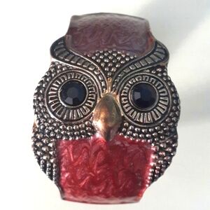 Vintage wine enamel Owl Cuff Bracelet ❄️
